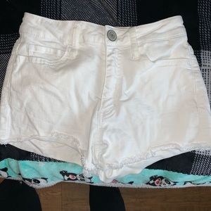 white jean shorts